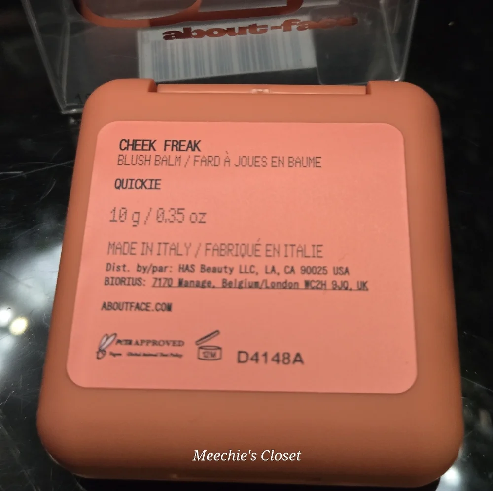 About Face Cheek Freak Blush Balm Quickie 10g/0.35 oz New In Box